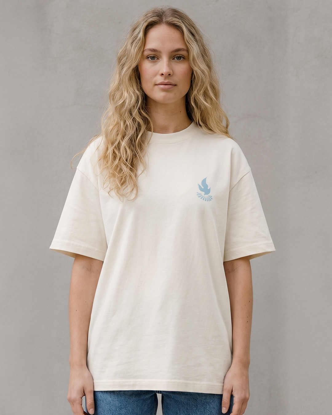 GG - unisex heavyweight boxy t-shirt white