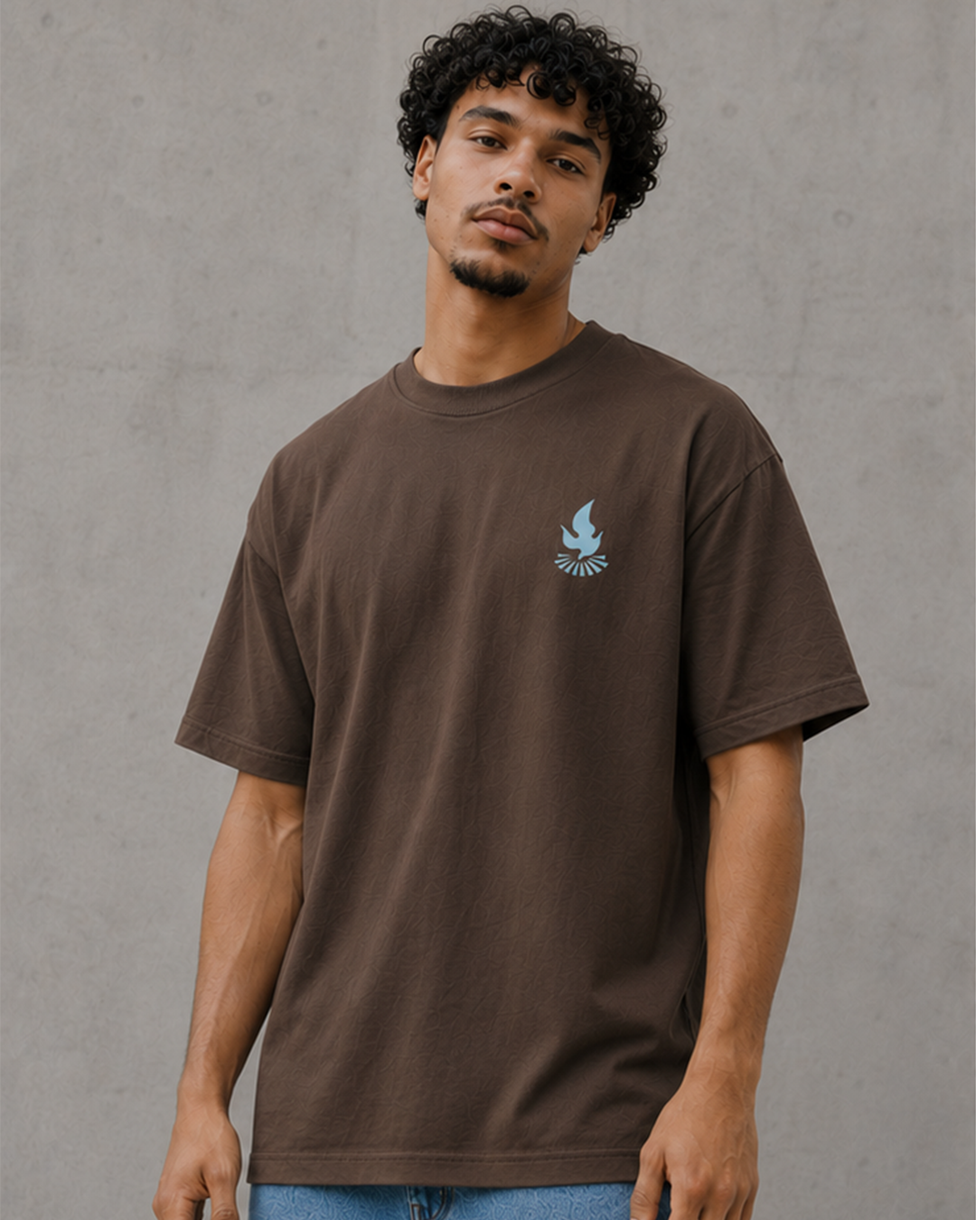 Dove - unisex heavyweight boxy t-shirt mocha