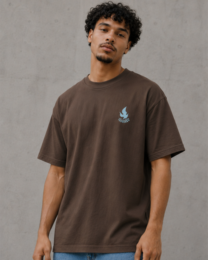 Dove - unisex heavyweight boxy t-shirt mocha